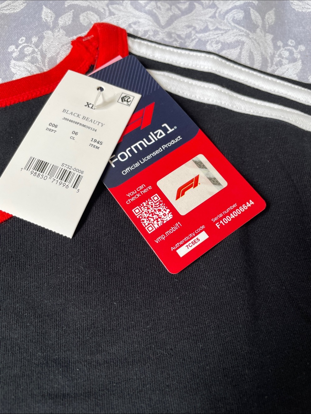 NWT Hybrid & company Black Formula 1 Tee with Red Trim. Size XL. - Picture 3 of 4